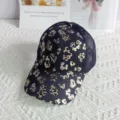 Stylish women leopard print mesh baseball cap, breathable trucker hat for outdoor sports. - Adult (Adjustable Circumference 58cm) / Gold Foil Bone Black