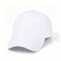 Casquette de baseball blanche simple pour usage quotidien, chapeau en coton uni. - Adulte (Réglable) / Blanc