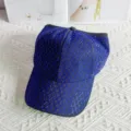 Rhinestone baseball cap sparkly diamond grid black hat women fashion bling sun hat outdoor - M (56-58cm) / Black Hat with Blue Rhinestones