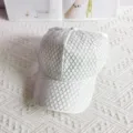White rhinestone lattice baseball cap, luxury diamond embellished hat for women stylish daily wear. - M (56-58cm) / White Hat with Silver Rhinestones