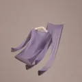Conjunto de ropa interior térmica sin costuras top de manga larga y pantalón morado - L / Parte Superior e Inferior / Púrpura