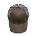 Brown ponytail mesh baseball cap, casual plain trucker hat for women spring summer outdoor. - Adult Size (58cm Adjustable) / Coffee