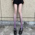 Gradient pantyhose gradient color stockings lolita tights hosiery for women fashion wear - Pantyhose (Open Crotch) / Purple Gradient