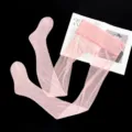 Sheer ultra-thin transparent pantyhose for women, seamless soft silky stretch tights. - One Size / Pink