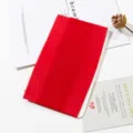 Red sheer pantyhose for women, lightweight candy color stockings for summer daily wear. - Straight Open Crotch / Red