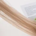 Sheer mesh hosiery fabric in light brown color, lightweight and soft texture for sexy wear. - Coffee