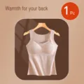 Thermal fleece-lined vest for women with built-in chest pads, seamless winter base layer. - M / Tops / Khaki