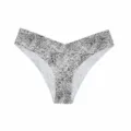 Seamless ice silk low-waist women briefs with breathable leopard print pattern for daily wear. - S / Polka Dot