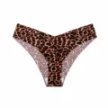 Comfortable seamless ice silk leopard print low-rise sexy women triangle underwear panty - S / Pink Leopard Print