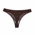 Leopard Print Low Waist Seamless Women Thong, Cotton Crotch Breathable Panties - M / Bottoms / Leopard Print