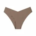 Seamless ice silk women's briefs low rise breathable comfortable solid color underwear variant - Milk Coffee