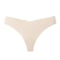 Nude seamless women thong underwear comfortable breathable low rise intimates daily wear SKU - S / Bottoms / White Apricot