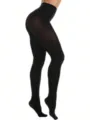 Classic 80D Velvet Black Pantyhose Opaque Tights Thick Winter Warm Leggings Hosiery - One Size (Footed) / Black