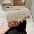 Κομψή λαμπερή πλεσιέ βραδινή τσάντα clutch γυναικεία τσάντα χειρός για πάρτι γάμο - Χρυσό