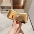Χρυσή Βραδινή Τσάντα Clutch με Στρας Σταγόνα Κούμπωμα Γυναικεία Τσάντα για Πάρτι Φόρεμα - Χρυσό