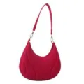 Chic French style quilted underarm shoulder bag for women, trendy commuter handbag. - One Size / Rose Pink