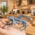 Portachiavi robot cane meccanico creativo ciondolo in metallo accessorio elegante per borsa - Ciondolo Cane Robot Meccanico - Cane Robot (Grigio Canna di Fucile)