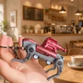 Portachiavi cane meccanico robot simpatico ciondolo borsa metallo anello auto - Ciondolo Cane Robot Meccanico - Cane Robot (Rosso)