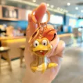 Cartoon funny snake design keychain backpack pendant cute novelty toy accessory lovely gift - Glowing Little Snake - Yellow