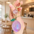 Cute purple lemon acrylic keychain, glitter jelly fruit bag charm and aesthetic gift. - Acrylic Jelly Lemon (Purple)