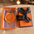 Kreativer simulierter geschälter Orangen Perlen Schlüsselanhänger süßer Frucht Beutel Anhänger - Geschenkbox