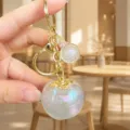 Cute persimmon keychain acrylic fruit bag pendant adorable creative hanging accessory - Acrylic Good Things Happen (Clear White)