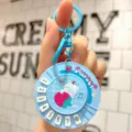 Mini music piano keychain decompression toy cute cartoon bear pendant blue portable stress relief - Animal Round Piano (Blue Bear)