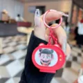 Creative cute Nezha light-up TV keychain, funny expression backpack pendant toy accessory. - Flashing Light TV (Laugh)