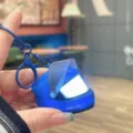 LED glowing motorcycle helmet keychain cute mini bag pendant phone strap accessory - Glowing Helmet / Blue