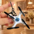 Mini drone portachiavi ciondolo aereo pieghevole portatile carino per zaino e chiavi alla moda - Mini Drone / Bianco