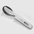 Outdoor portable titanium plated multi-functional camping cutlery set knife fork spoon tool grey - Vintage