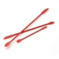Mini spatola in silicone set da 3, raschietto rosso a doppia estremità per cosmetici. - Mini Spatola Set di 3 (Rosso)