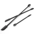 Mini spatola in silicone set da 3 nero doppia estremita raschietto per bottiglia cosmetica - Mini Spatola Set di 3 (Nero)