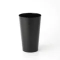 Japanischer schwarzer Aluminium Becher gehämmert Outdoor Bierbecher Metall Trinkbecher - 450ml / Schwarz