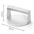 Pressa per hamburger tonda in acciaio inossidabile teppanyaki 7.5cm altezza 16cm larghezza - Rotondo / Diametro 16cm