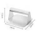 Stainless Steel Burger Press Smasher Grill Press Patty Maker for Griddle Flat Top BBQ 14cm - Square / Diameter 14cm