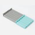 Kunststof voedsel afdichtingsclips set met opbergbasis keuken snack zakje klemmen - Grijs en Blauw