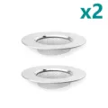 2 Pcs Colador de Fregadero de Acero Inoxidable Cesta de Filtro para Baño y Cocina - 2 Piezas/Juego