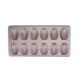 12-cavity carbon steel Madeleine baking pan non-stick shell cake mold for home kitchen - Champagne Gold
