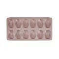 Carbon steel 12-cavity Madeleine baking pan, non-stick shell cake mold for home kitchen. - Apricot Pink
