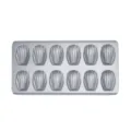 Carbon Steel 12-Cavity Madeleine Cake Pan Shell Cookie Non-Stick Baking Tray Silver - Moon Silver