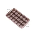 Teglia per brownie antiaderente con inserto divisore in acciaio al carbonio per dolci - Teglia per Brownie / Rosa Albicocca