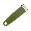 Pelador de verduras de cocina verde con hoja de acero inoxidable y agujero para colgar. - Hoja de Dientes Finos / Verde
