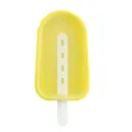 Gelbe Silikon Eis am Stiel Form Eismaschine DIY Haushaltskaueche Werkzeug Dessert - Gelb