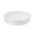 9-inch round baking pan, durable white metal or ceramic cake mold and pizza tray for home ovens. - Milk White