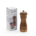 Manual wooden salt and pepper grinder oak seasoning mill with retail packaging box. - Box Packaging / 5 Inch