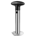 Stainless steel pineapple corer slicer with ergonomic black handle for kitchen use. - Color Box Packaging / Black