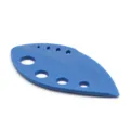 Blue 8-hole herb stripper tool for leaf greens, durable plastic kitchen gadget for cooking. - Blue