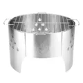 Gril de barbecue au charbon portable en acier inoxydable 14 pouces pour camping - Grille Portable de 14 Pouces