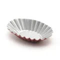 Large oval egg tart mold non-stick baking pan champagne color for kitchen pastry making tool - Champagne and Silver